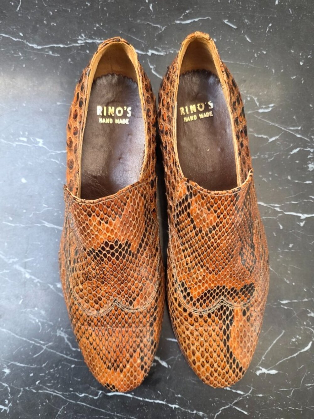 Vintage Rino’s Hand Made Genuine Snakeskin Men’s Shoes – Vancouver